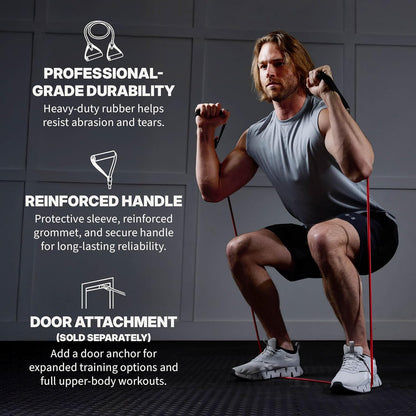 Bande de résistance PowerBand Pro avec poignées et ancrage de porte