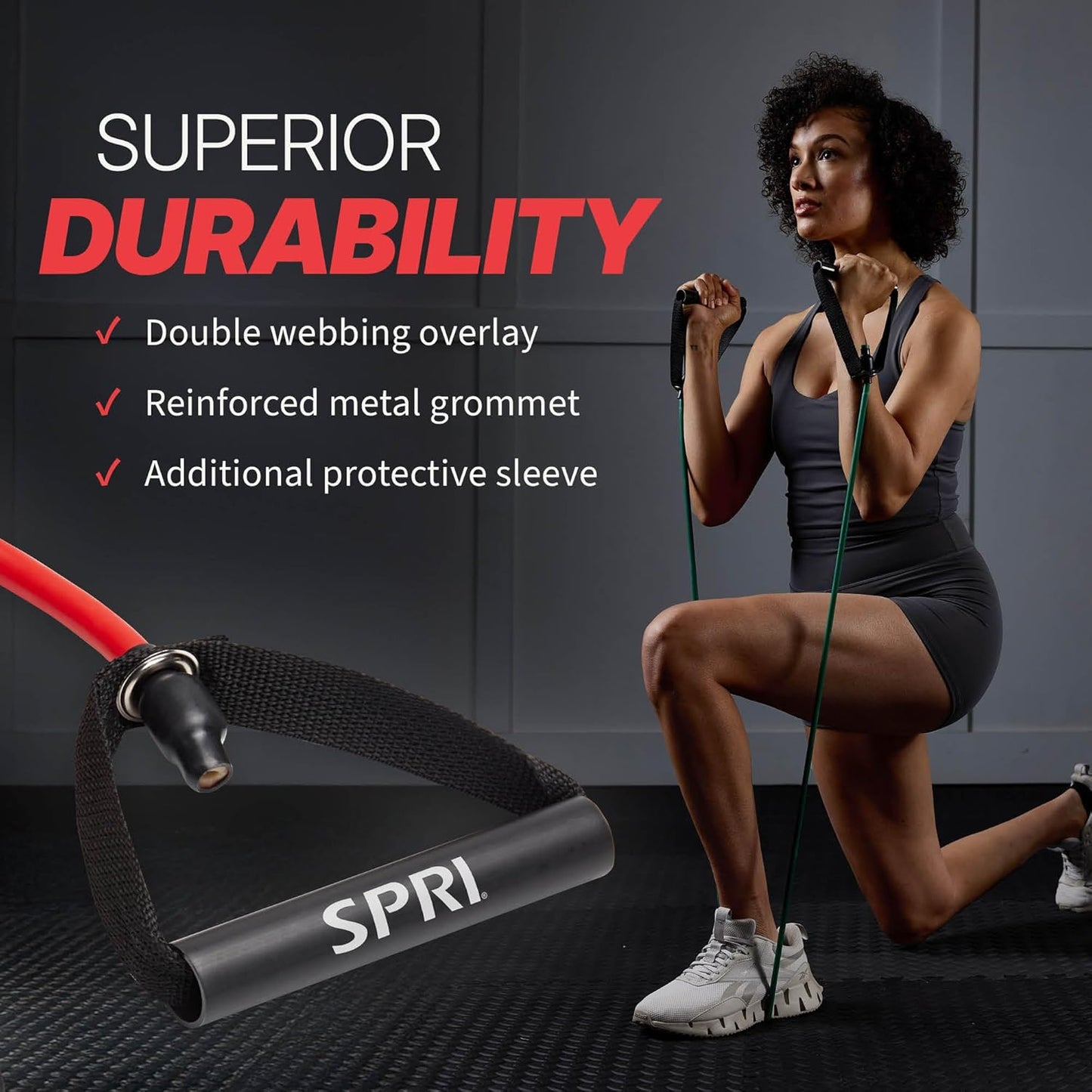 Bande de résistance PowerBand Pro avec poignées et ancrage de porte