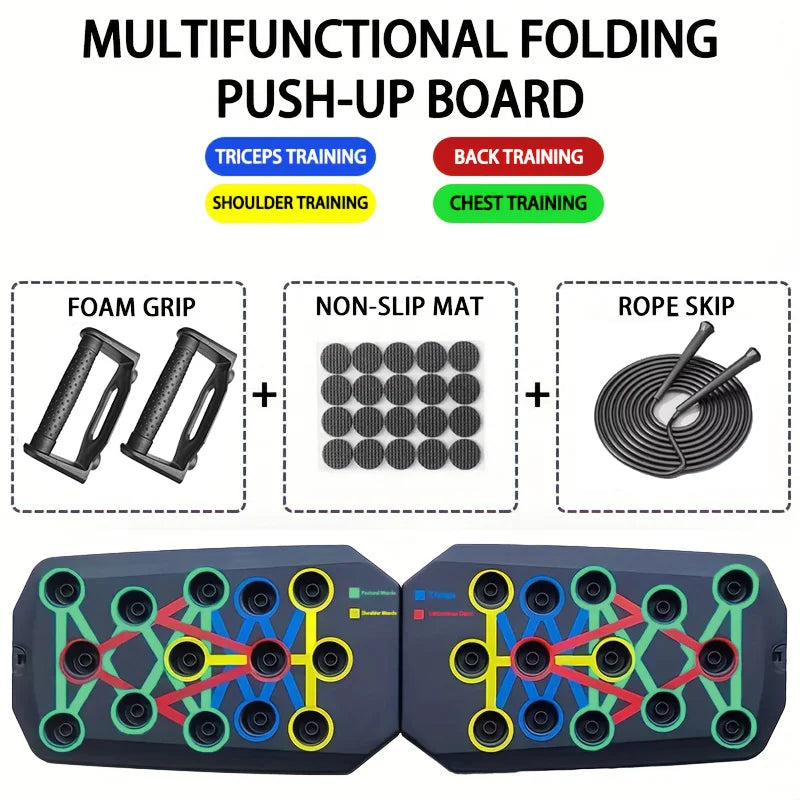 Planche de pompes multifonction pliable Push-Up Board Pro