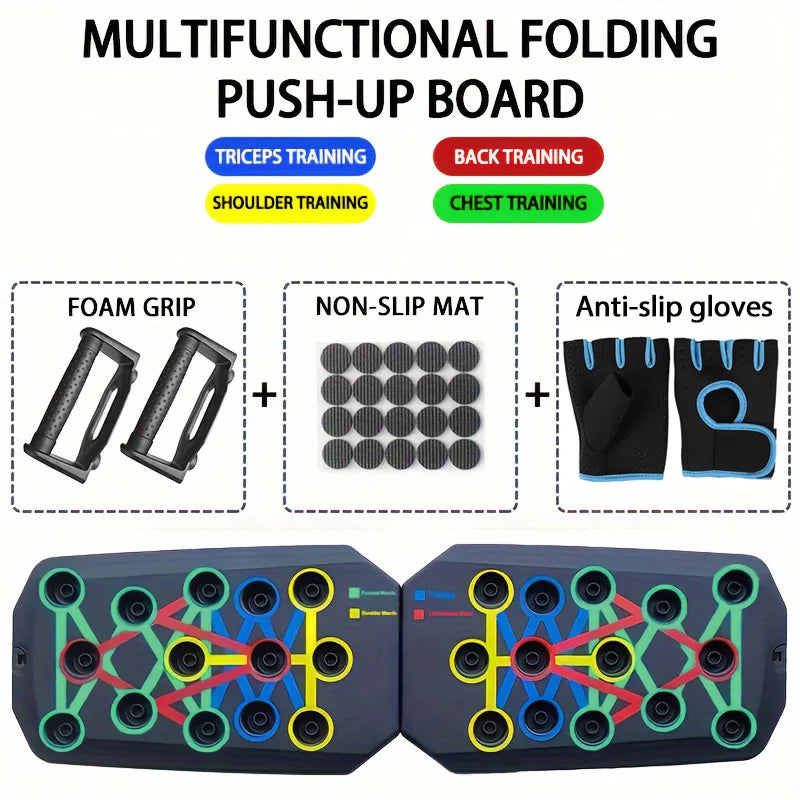 Planche de pompes multifonction pliable Push-Up Board Pro