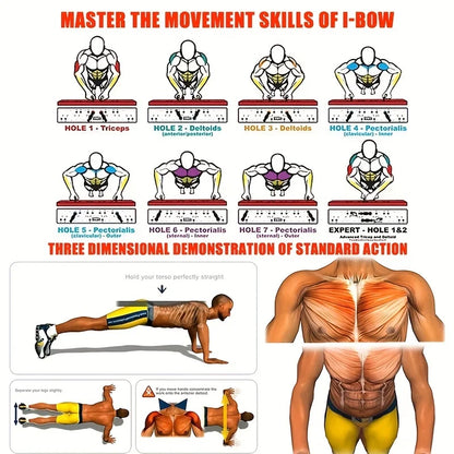 Planche de pompes multifonction pliable Push-Up Board Pro