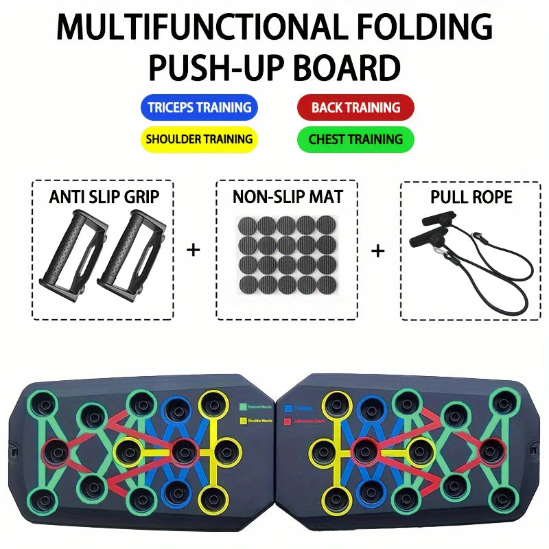 Planche de pompes multifonction pliable Push-Up Board Pro